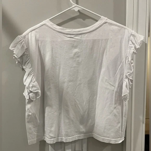 ZARA RUFFLE T SHIRT SIZE Medium - Picture 5 of 5